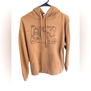 OREGON BROWN VINTAGE STYLE HOODIE
